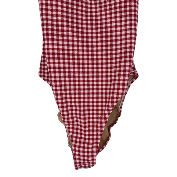 Old Navy Red Gingham One Piece Swimsuit V Neck size 2X NWT - Picture 4 of 12